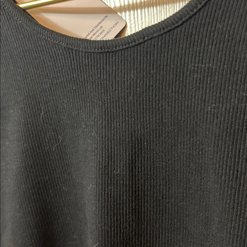 French Connection Black Ribbed Top - Picture 6 of 6